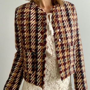 SANDRO Paris NWT Houndstooth Jacket Size 38